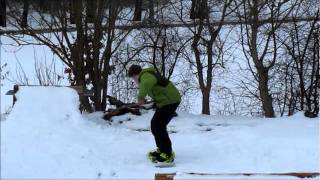 Snowboard backyard session