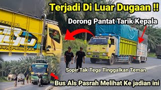 Insiden Truck Ragasa Bus Als Melihat Kejadian Langsung Nyata, Dorong Pantat Tarik Kepala Bukit kodok