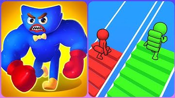 Gameplay Punchy Race Vs Bridge Race🍓🧿🍓New Max Update Gameplay AA45