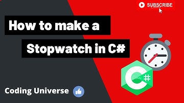 How to make a Stopwatch in C#