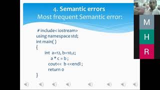 Semantic Error in Programming with an example in C++ By Assistant Professor Muhammad Shahzad