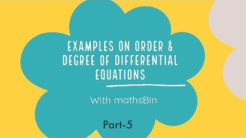 Differential equations part-5