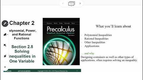Solving Inequalities in One Variable (Section 2.8)