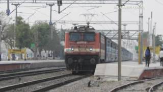 12122 MADHYA PRADESH SAMPARK KRANTI express rattles asaoti honking at 110km/h, Indian Railways