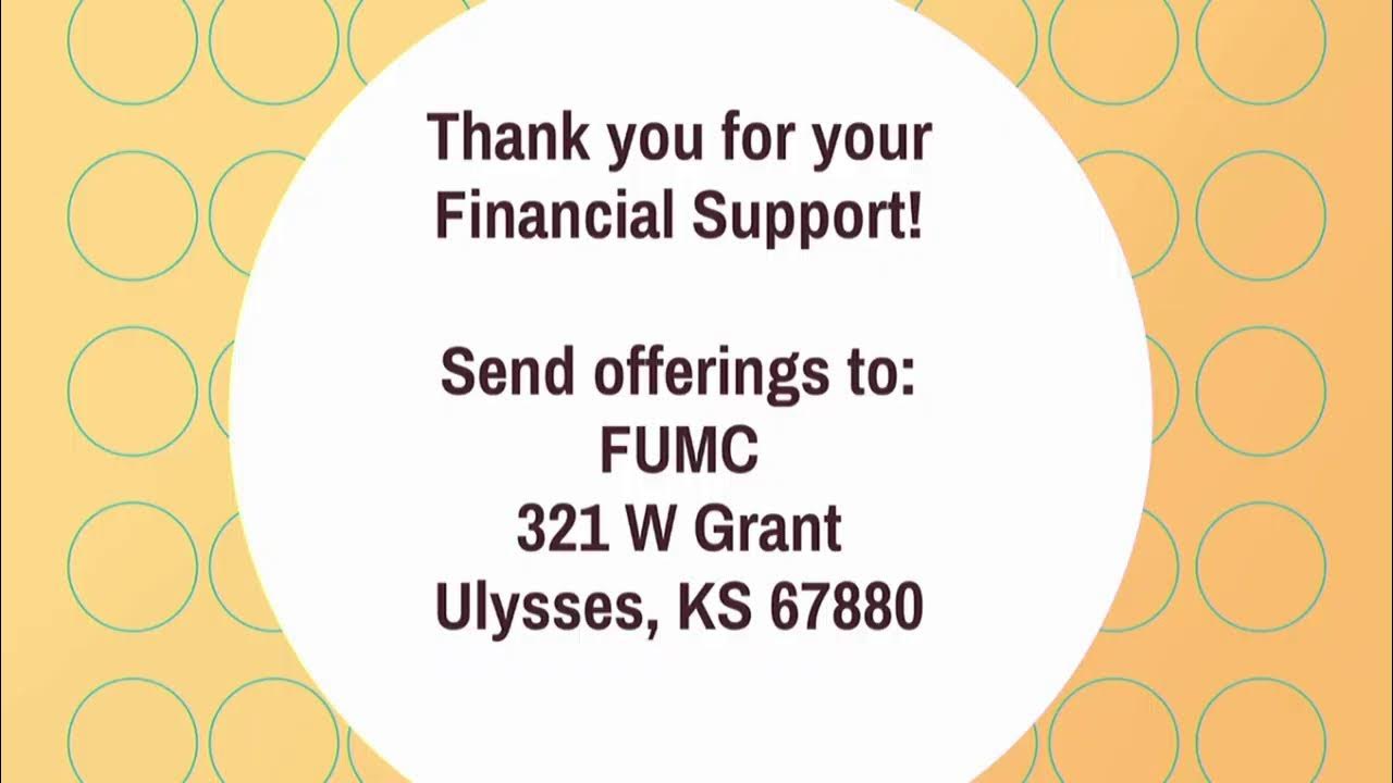 First United Methodist Church of Ulysses Live Stream YouTube