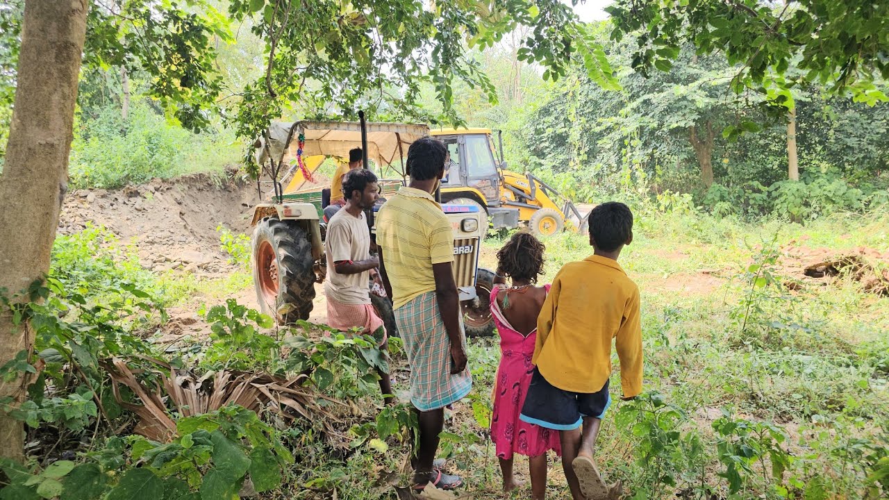 Jcb 3dx backhue loading mud trolley Tractor & mahindra  🚜||#tractor #Jcb #farmer #viral #video no 87
