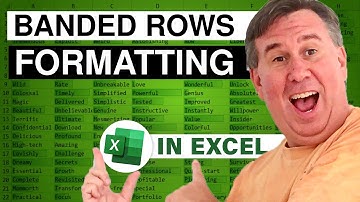 Excel Banded Rows Formatting - color every other row in Excel - Episode 2508G