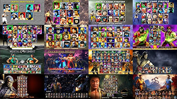 MORTAL KOMBAT 1 - 1 (1992 - 2023) / Evolution of the character selection screen / 4K