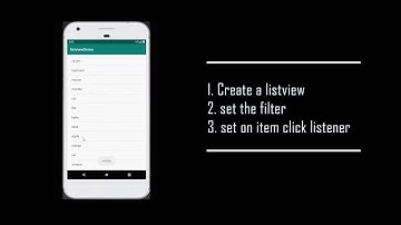 [Android Studio] Create a simple list view with filter and on item click listener
