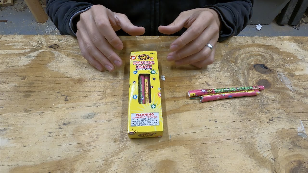 Testing Whistling Chaser Fireworks Loud Whistle and Popping Effects