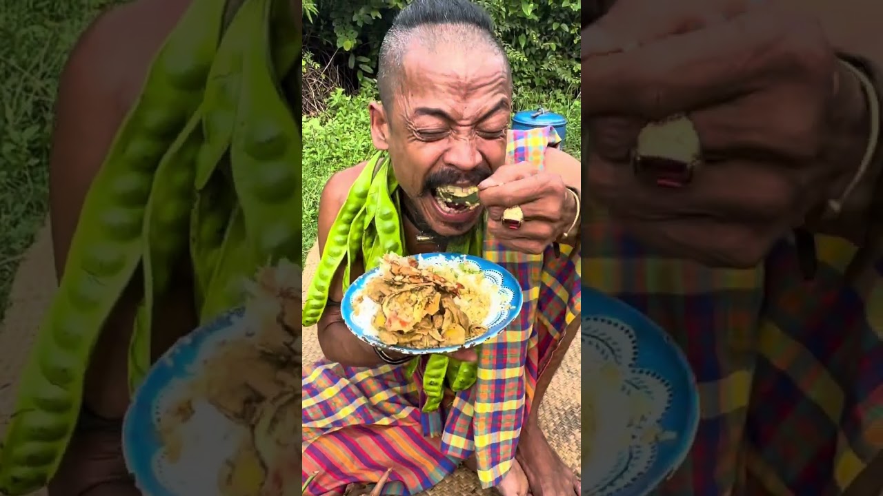 Карри из чёрного краба с жареной солёной рыбой, бульоном и свежими местными овощами. Давай, давай.