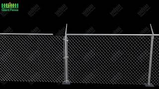 How to put the barbed wire on the top of chain link fence