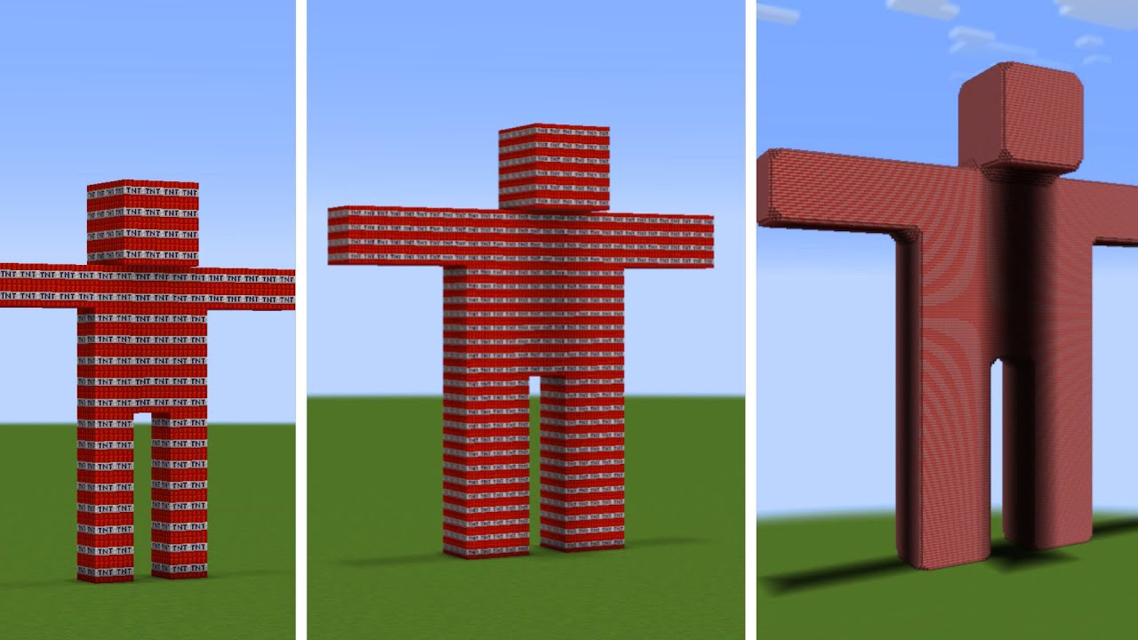 Small tnt man VS big tnt man VS mega big tnt man 