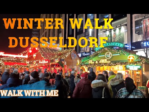 EXPLORE MORE ~ DUSSELDORF Germany ~Winter Night Walk