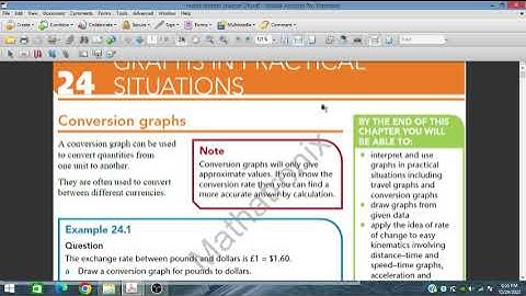 Graphs in Practical Situations Chapter 24 PART A Maths O level and IGCSE   Hodder Maths