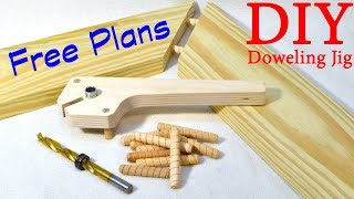 This is a simple Self–Centering Doweling Jig with an Aim you can make in less than an hour. Here is a Free PDF Plan (courtesy of 