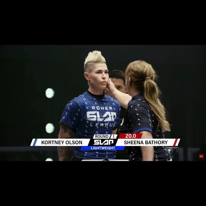 INSANE FEMALE SLAP KO | Sheena Bathroy vs Kortney Olson #powerslap #ufc