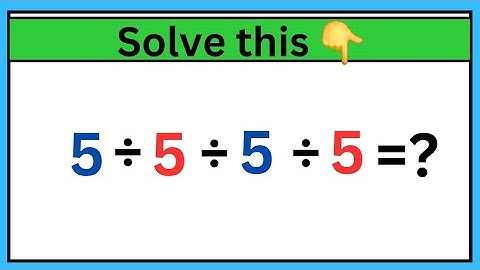 Try Solving This Tricky Math Expression | 99% Get This Wrong! Will You?