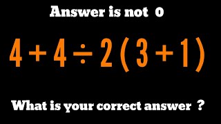 4+4÷2(3+1) =? Can You Solve This Simple Math Problem? @educationalstream-z4h |Simplification |
