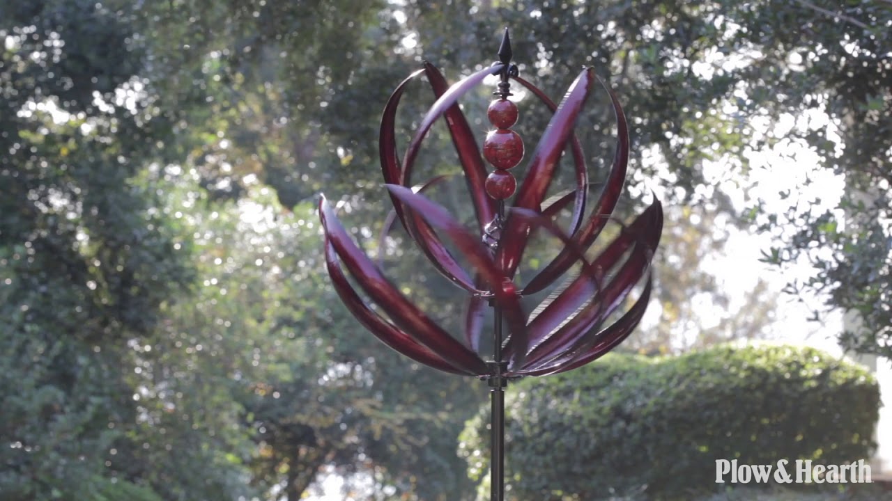 Crimson Lotus Metal Wind Spinner 54752 YouTube