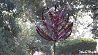 Crimson Lotus Metal Wind Spinner - 54752