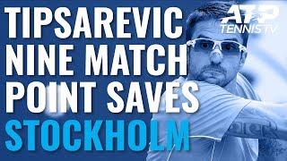 Janko Tipsarevic Saves NINE Match Points Before Losing Final ATP Career Match | Stockholm 2019