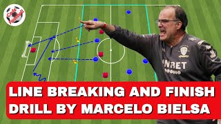 Line breaking and finishing exercise by Bielsa!