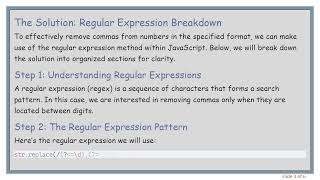 How to Remove Commas from Numbers in JavaScript