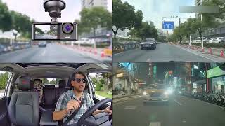 Sharpdo Camera Auto DVR, Full HD 1080P, 3 Lentile, Camp Vizual Ultra-Larg De 170°