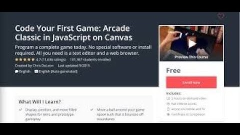 Code Your First Game: Arcade Classic in JavaScript on Canvas
