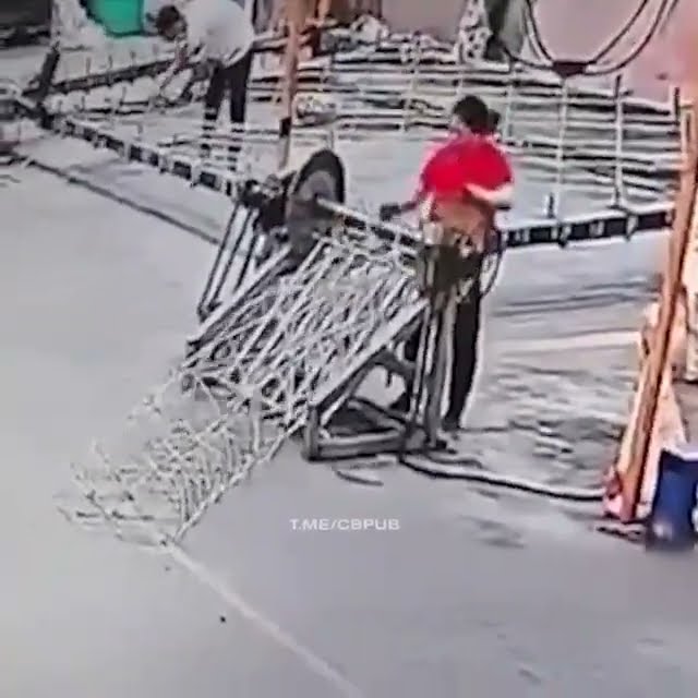 Human struck in Machine#work