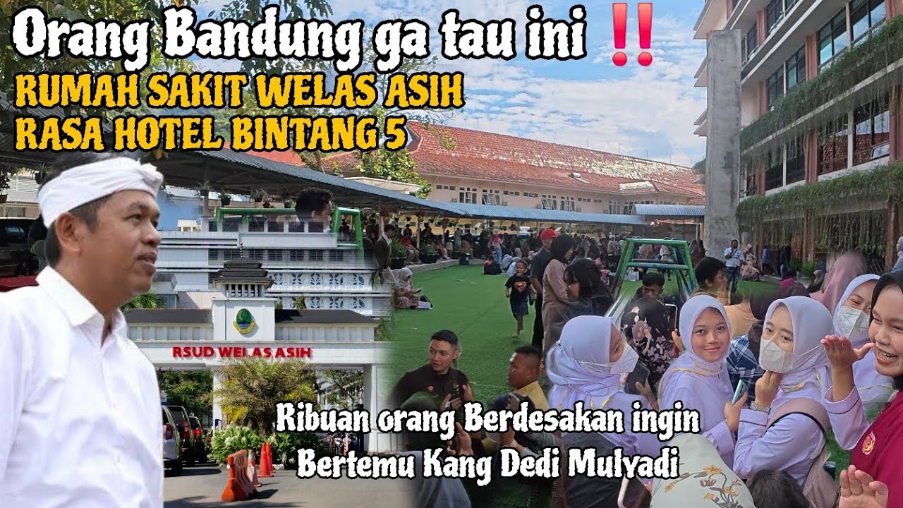 Ribuan orang rela menunggu lama demi bertemu KDM . tak di sangka RSUD WELAS ASIH seperti ini