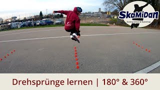 Rotating Jumps - 180°s And 360°s - Learn Them Perfectly (Also Fakie) - Aggressive Inline Basics #03