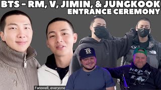 BTS - RM, V, Jimin, Jung Kook Entrance Ceremony REACTION