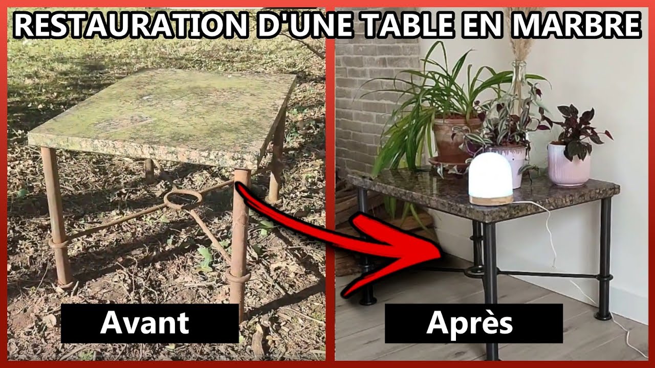 DIY Recup: Je relooke une table basse en marbre - YouTube