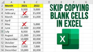 skip blank or empty cells when copying and pasting data in microsoft excel