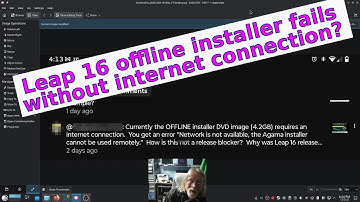 Testing if Leap 16 offline installer fails without internet connection