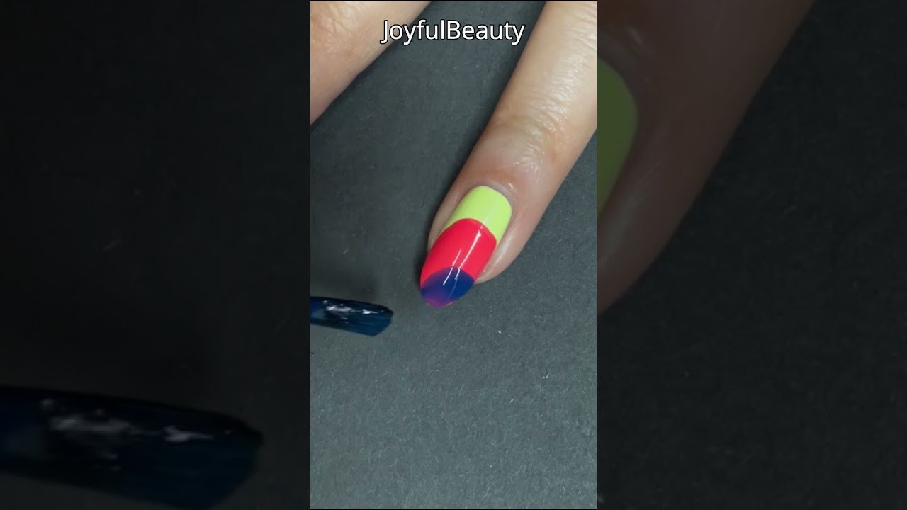 Neon Rainbow Leaves Tutorial #shorts