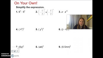 8th Grade Lesson 10.2 Product of Power Property