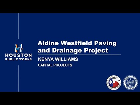 Virtual Design Update Meeting: Aldine Westfield Paving and Drainage Project