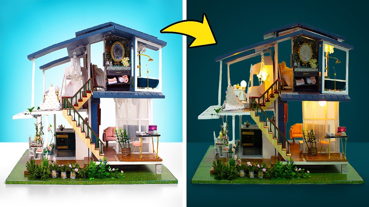 ミニ装飾付きモネ風ガーデンハウス - YouTube