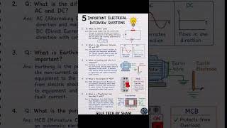 5 Important Electrical Interview Questions! ⚡💡 #gulftechbyshani #electrician #hvac #hvactechnician