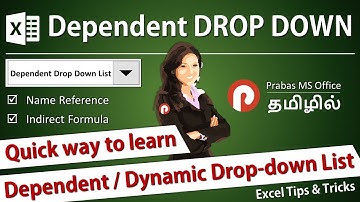 Data Validation - Part 2 | Excel Dependent Drop Down List using Data Validation | Prabas MS Office