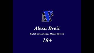 Alexa Breit Tiktok german model Portrait Sketch nude bikni art media influencer Reddit @alexasmr