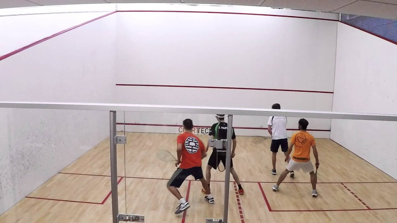 Highlights of the Doubles Match at Montreal Squash Open 2016 YouTube