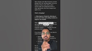 Claude to train AI models on user data #ai #claude