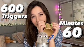 Asmr 600 triggers in 60 minutes  Asmr for sleep
