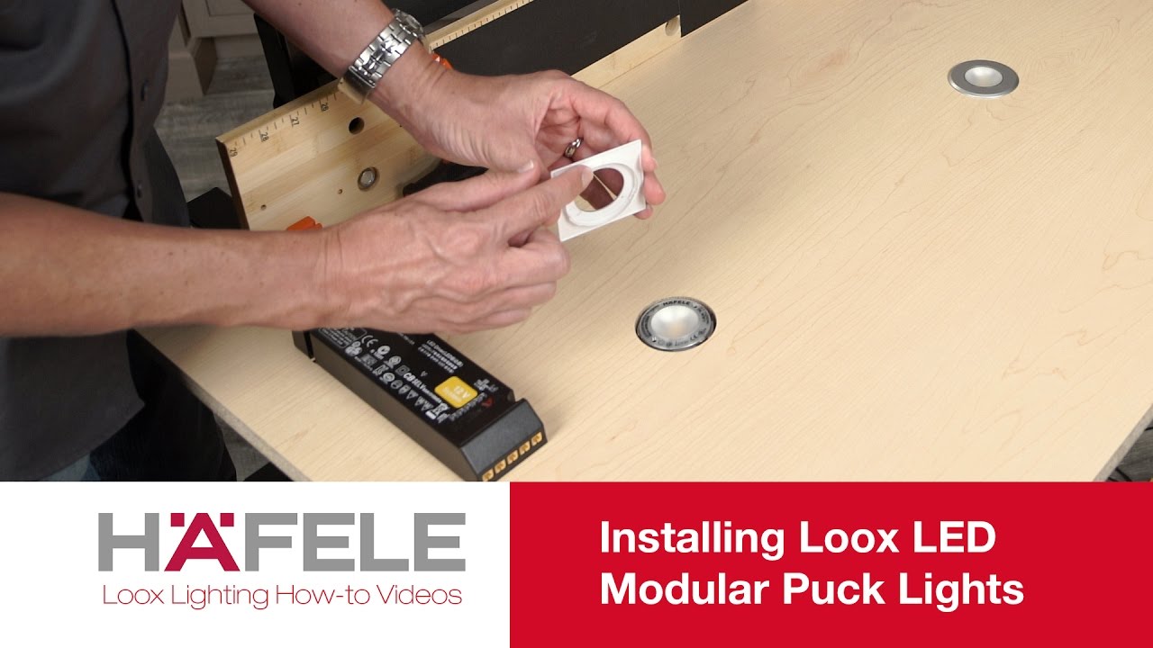 Installing Hafele Loox Puck Lights Youtube