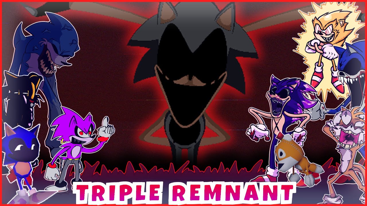 TRIPLE REMNANTS | Triple Trouble but V2.0 and 3.0 characters Sings it | FNF COVER