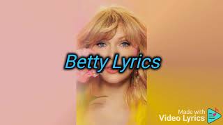 Taylor Swift - Betty Lyrics